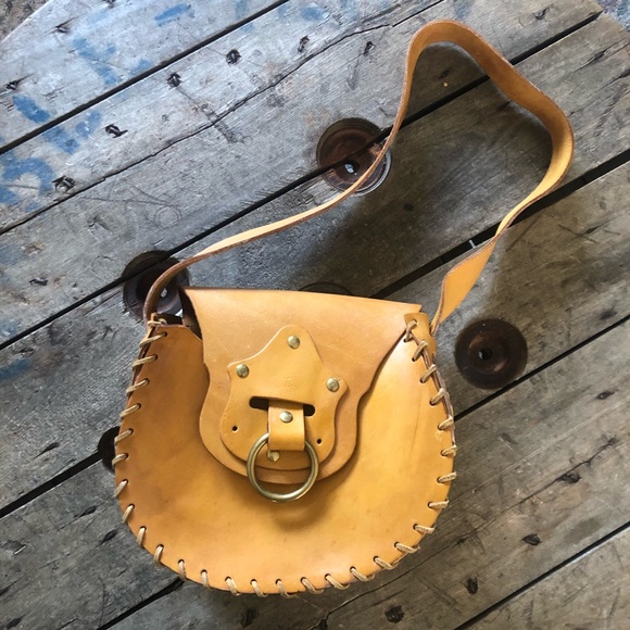 Vintage handmade leather bag - Picture 3 of 5